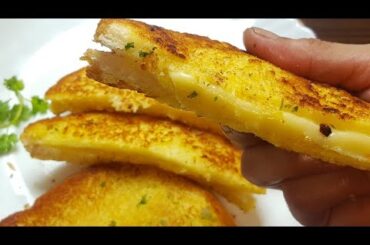 Cheese Garlic Sandwich - How To Make Cheese Garlic Sandwich - Cheese Sandwich Recipe