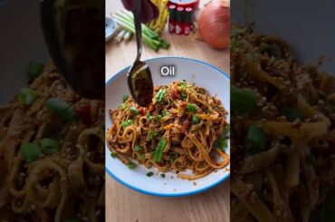 PEANUT CHILI OIL NOODLES Comment “Recipe” and I’ll send you the full recipe card for