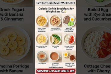 Calorie Deficit Breakfast Ideas for Weight Loss | Healthy & Easy Recipes
