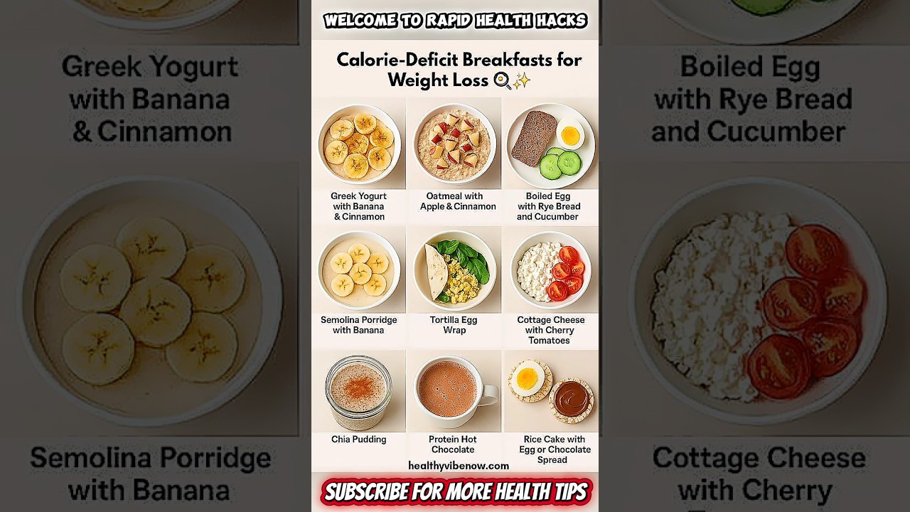 Calorie Deficit Breakfast Ideas for Weight Loss | Healthy & Easy Recipes Calorie Deficit Breakfast Ideas for Weight Loss | Healthy & Easy Recipes