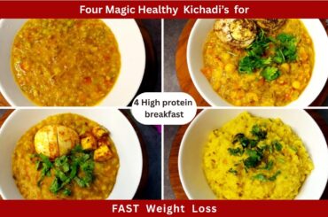 “4 Healthy Kichadis for Weight Loss | Delicious Indian Recipes for a Slim & Fit You!”