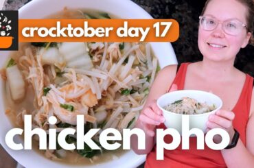 Crocktober Day 17: High-Protein, Low-Calorie Chicken Pho | Healthy Slow Cooker Vietnamese Soup