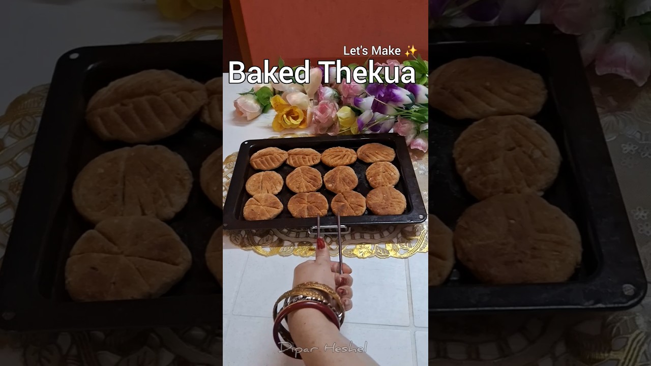 Baked Thekua Recipe | Healthy Thekua Without Frying | Dipar Heshel Shorts Baked Thekua Recipe | Healthy Thekua Without Frying | Dipar Heshel Shorts