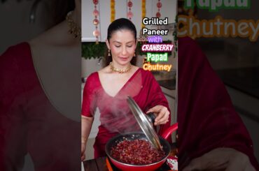 This Paneer Recipe BROKE my brain ! Grilled Paneer with Cranberry Papad Chutney -Meghna’s Food Magic