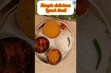 simple bengali lunch thali..lunch ideas #bengalilunchthali #shortsfeed #shorts #lunchthaali #thali