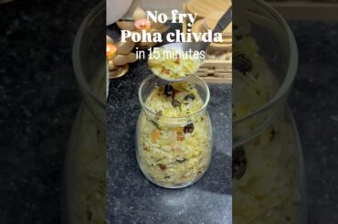 Healthy,No fry Poha chivda namkeen #diwalispecial #healthysnacks #shorts #trending