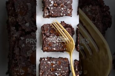 Full RECIPE & MACROS in first comment! #proteindessert #brownies #lowcalorie #greekyogurt