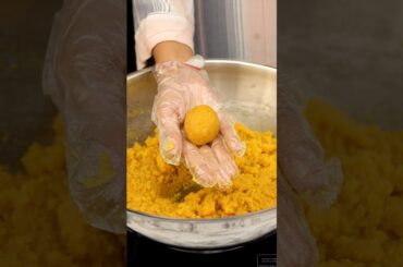 Diwali Special Traditional Besan Ka Laddu ASMR Cooking || #shorts #asmr #diwali #indianasmrworld