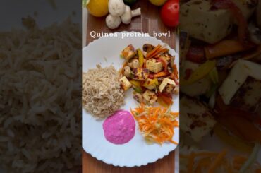 Quinoa protein lunch recipe #quino #brownrice #shorts #food #ytshorts #diet #healthyfood #healthy