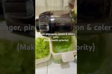 Pineapple Celery Green Apple Detox Juice | Ginger Lemon Cleanse Drink #DetoxJuice #GreenJuice#shorts