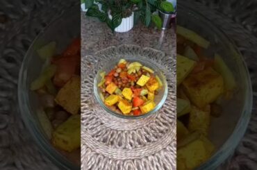Healthy and easy tofu chana salad #shorts