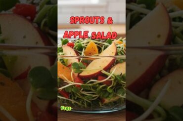 Fresh & Crunchy Sprout Apple Salad | Weight Loss Salad Recipe | High Protein No-Cook Bowl#shorts
