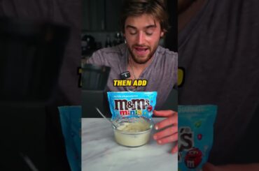 follow @nickkaz.fit for more Low Calorie, High Protein M&M Monster Cookie Dough