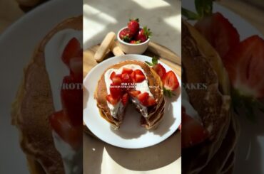 34g Protein, 350cal (TOPPING #weightloss #lowcalorie #lowcaloriemeals #proteinpancakes #pancakes