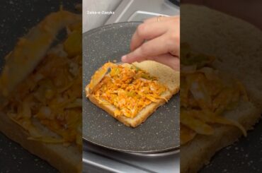 Creamy Cheesy Spicy Paneer sauce stuffed in a crispy grilled sandwich!! #shorts #zaikaezaayka