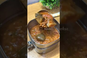 Lunch Recipe:Rice n karamani kare kulambu | egg masala n fruit #shortsfeed #lunchbox #lunchboxideas