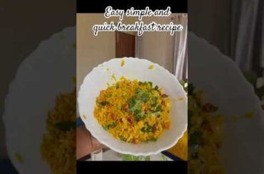 Healthy morning breakfast recipe | Poha recipe for breakfast #poha #shorts #ytshorts