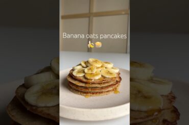 Banana Oats Pancakes | Healthy Pancakes Recipe | #shorts #easyrecipe #healthybreakfast #pancake