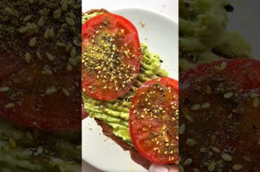 Avocado Toast with Tomatoes and Za’atar. Healthy Breakfast Recipe.