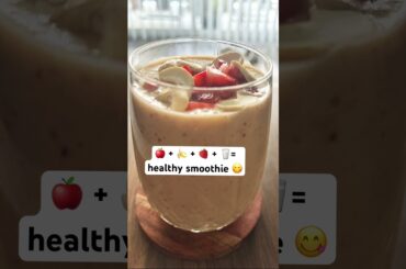 Apple,banana,strawberry smoothie|Healthy recipes #foodshorts #fruit #stayfitstayhealthy