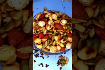 HEALTHY SNACKS MASSALA NUTS &SEEDS #viral #shorts #mannacusine #healthy #snack #recipe