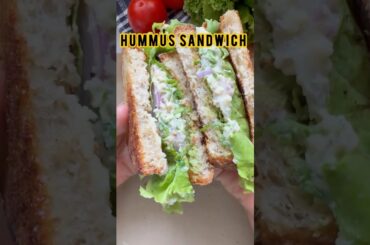 Hummus Sandwich #vegan #plantbased #food #viral #shorts #ytshorts #healthy #diet #hummus #sandwich