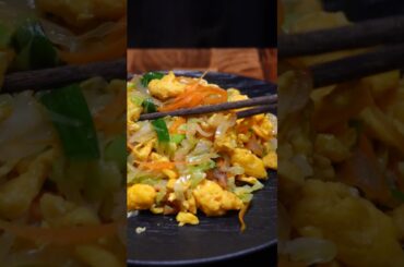 EASY Healthy  CABBAGE WITH EGGS RECIPE(ASMR Sound On) #asmr#shorts