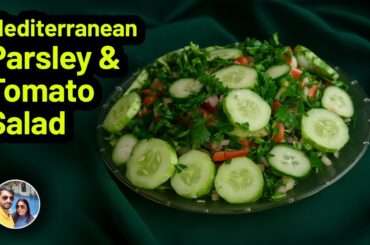 Parsley Salad/Mediterean salad Recipe/Green Salad with fresh Veggys/Healthy Salad recipe/Veg reipe