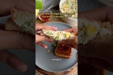 High protein paneer sandwich recipe | Healthy recipes | Recipes for weight loss | #shorts