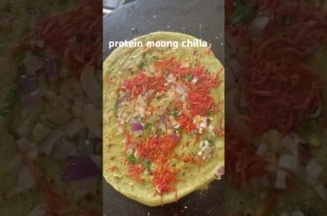 High protein moongdal chilla # protein breakfast # healthy # diet #