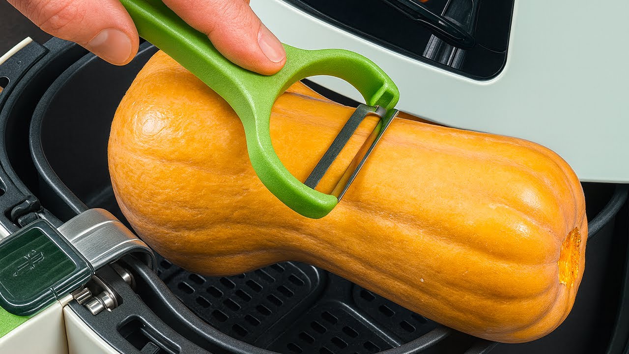 Butternut Squash + Peeler + Air Fryer = Mind Blown! Best Healthy Dinner Recipe! Butternut Squash + Peeler + Air Fryer = Mind Blown! Best Healthy Dinner Recipe!