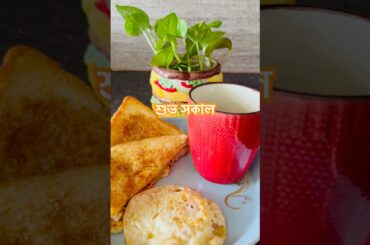 Breakfast with egg ,bread & tea #yuotubeshorts #youtube #breakfast #foryourpage #followforfollow