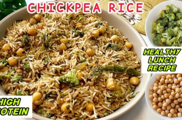 Tasty Chickpea Fried Rice | Healthy Lunch Recipe |  Broccoli Rice