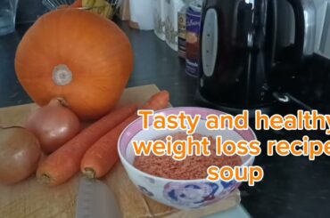 Easy pumpkin soup. Healthy weight loss recipe. Delicious