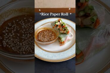 Healthy Rice Paper Rolls with Peanut Sauce #ricepaper #rolls #peanutbutter #snack #healthy #newshort