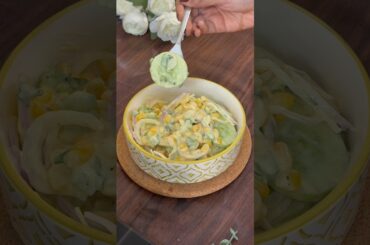 Creamy Cucumber Corn Salad #healthysalad #shorts #cornsalad