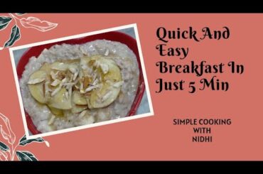 Quick and Easy Apple & Almond Oats For Breakfast / #shorts/ #simplecookingwithnidhi