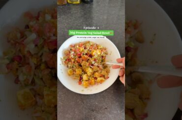 Lazy girl Quick 10-Min High Protein Veg Lunch | 30g Protein Indian Recipe #salad #lazygirl
