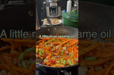 A simple but healthy and delicious dinner idea. |Flat rice noodles stir-fry