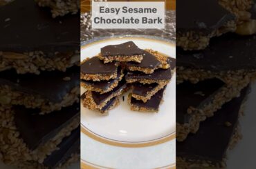 Easy And Delicious Sesame Chocolate Bark Recipe | Easy Snack | @quickbite1111 | #asmr #shorts #new
