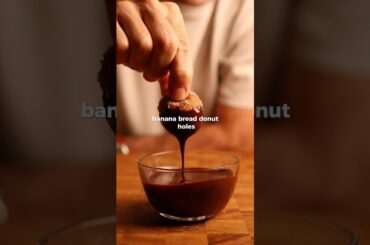 banana bread donut holes #recipe #breakfast