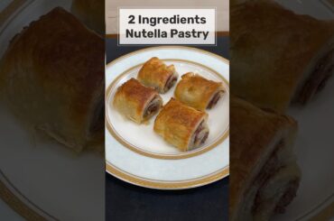 Easy Nutella Puff Pastry Rolls | #nutella #pastry #bake #dessert #sweet #shorts #easyrecipe #snacks