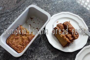 Healthy Pumpkin Banana Bread Recipe | Gluten Free, Refined Sugar free & super moist!
