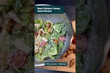 Chicken Caesar Salad - Homemade dressing and croutons #caesarsalad