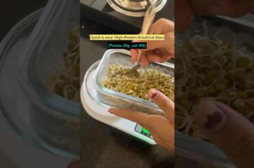 No Cook High Protein Meal Prep | 5-Min Healthy Sprout Salad | lazy girl recipe #saladrecipe