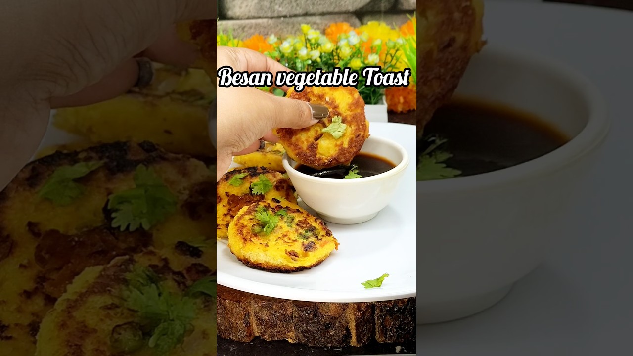 5 Minute Healthy Breakfast | besan Veg Toast | #recipe #toast #Shorts #viral 5 Minute Healthy Breakfast | besan Veg Toast | #recipe #toast #Shorts #viral