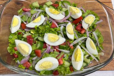 Egg Salad Recipe | Healthy & Tasty Boiled Egg Salad | Easy Homemade Salad | Healthy Salad Recipe
