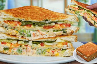 Veg Cheese Sandwich | Perfect For Breakfast & Lunchbox | Easy Cheese Sandwich