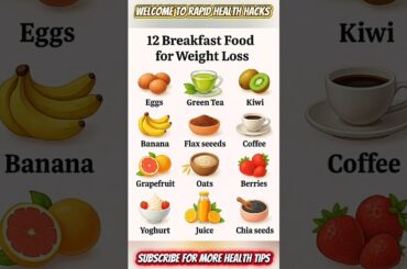 Top 12 Breakfast Foods for Fast and Healthy Weight Loss #viral #shorts