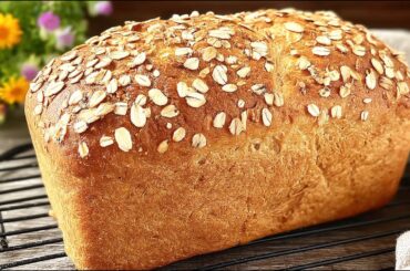 Make this soft and fluffy oatmeal bread at home today! No flour, no sugar